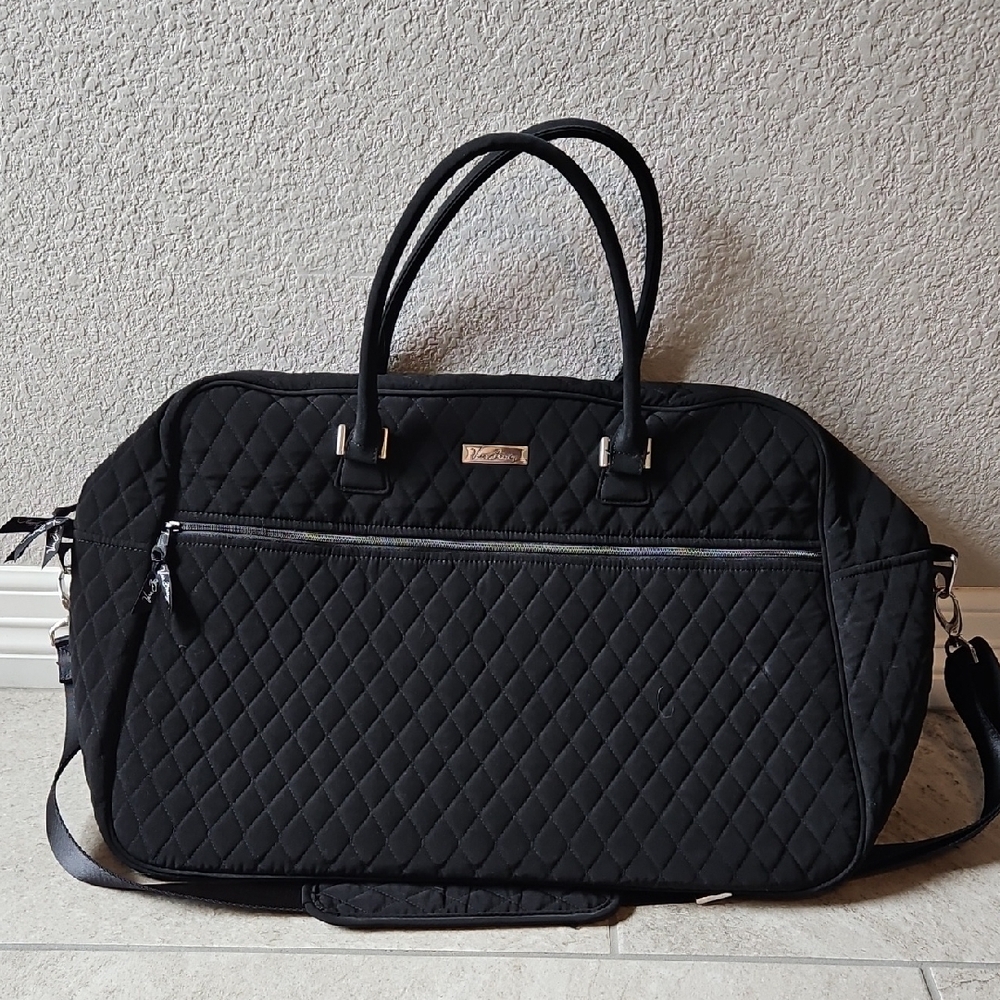Vera Bradley Black Quilted Travel Bag